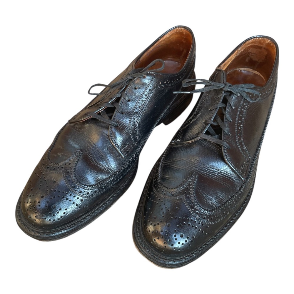 Vintage JC Penney Classics Dress‎ Shoes Sz 9.5 D O'Sullivan Black Oxford Wingtip